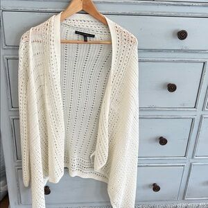 White House Black Market Ivory Knit Cardigan